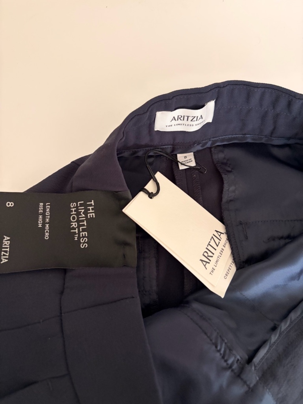 Aritzia Navy Limitless Micro Shorts - Picture 3 of 4